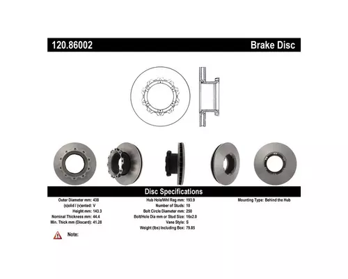 CENTRIC  Brake Rotor