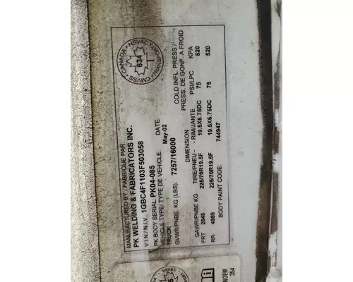 CHEVROLET C4500 Door Assembly, Front