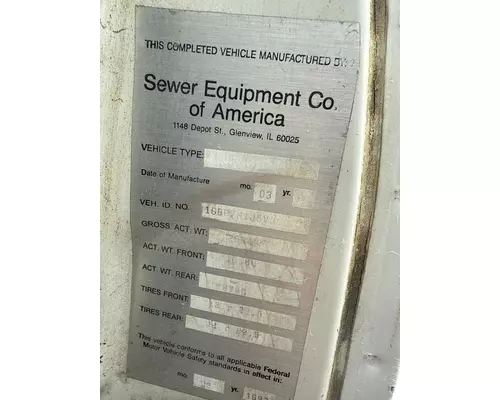 CHEVROLET C7500 Cab Mount