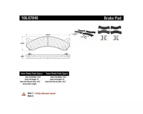 CHEVROLET Express 3500 Disc Brake Pad