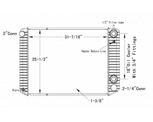 CHEVROLET KODIAK C60 RADIATOR ASSEMBLY