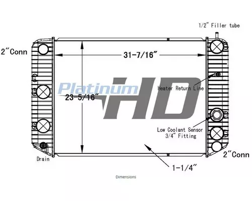 CHEVROLET KODIAK C60 RADIATOR ASSEMBLY