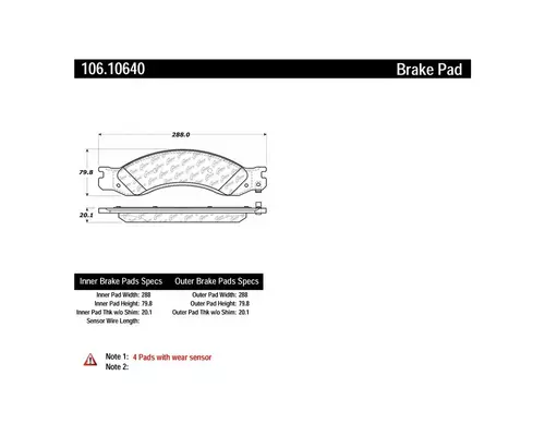 CHEVROLET Kodiak C4500 Disc Brake Pad