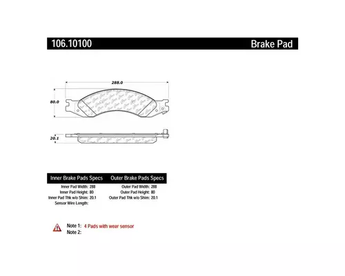 CHEVROLET Kodiak C4500 Disc Brake Pad