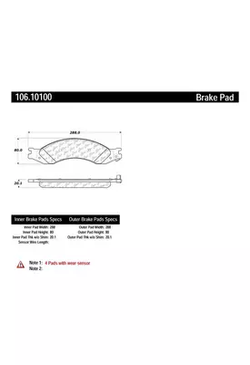 CHEVROLET Kodiak C4500 Disc Brake Pad