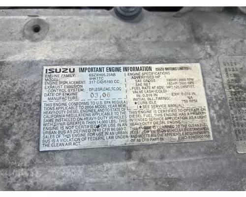 CHEVROLET W4500 Engine Assembly (CORE)