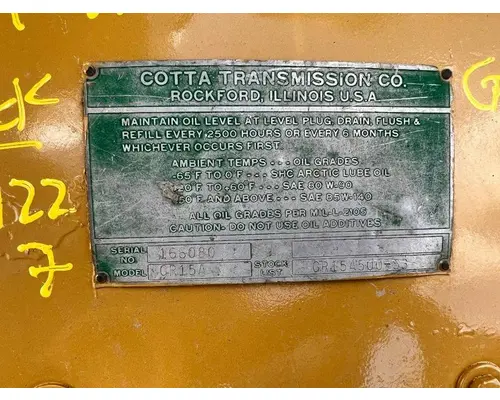COTTA GR15A Transmission Assembly