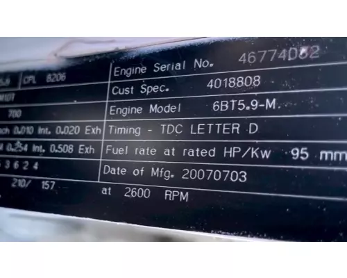 CUMMINS 6BT5.9 Engine