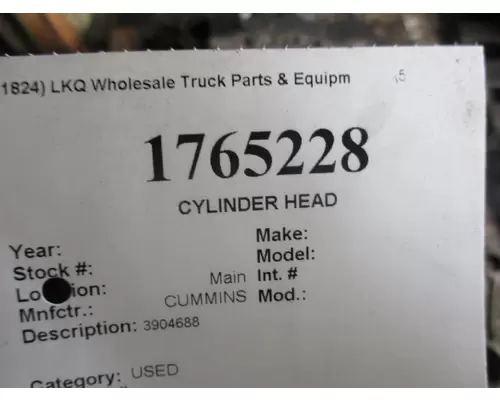 CUMMINS 6CTA-8.3 CYLINDER HEAD