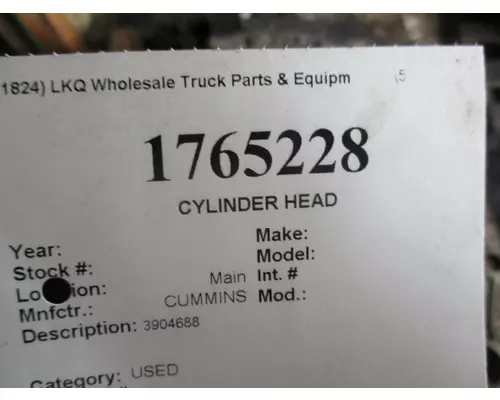 CUMMINS 6CTA-8.3 CYLINDER HEAD