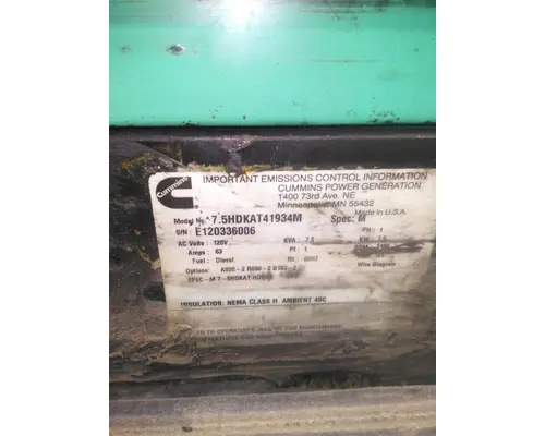 CUMMINS ALL GENERATOR SET