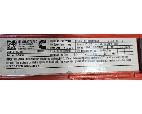 CUMMINS B6.7 Electronic Engine Control Module