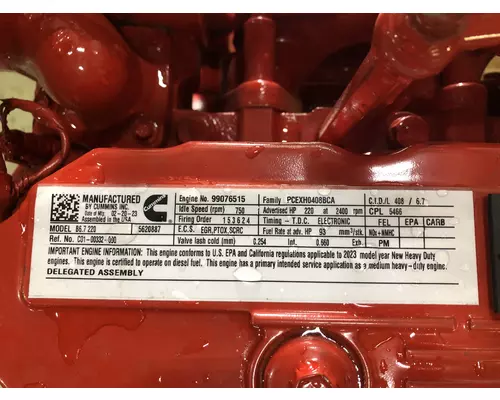 CUMMINS B6.7 Engine Assembly