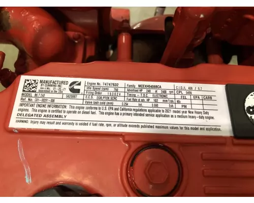 CUMMINS B6.7 Engine Assembly
