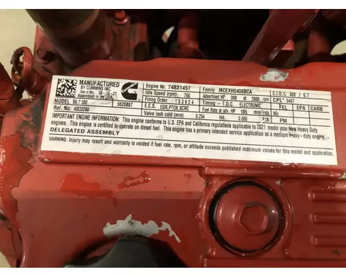 CUMMINS B6.7 Engine Assembly