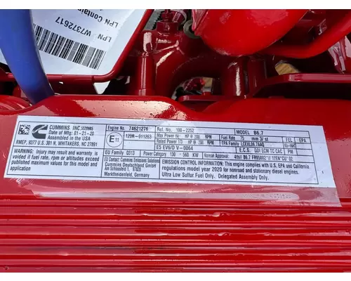 CUMMINS B6.7 Engine Assembly