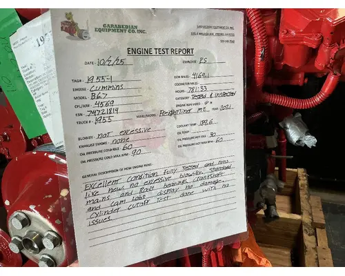 CUMMINS B6.7 Engine Assembly