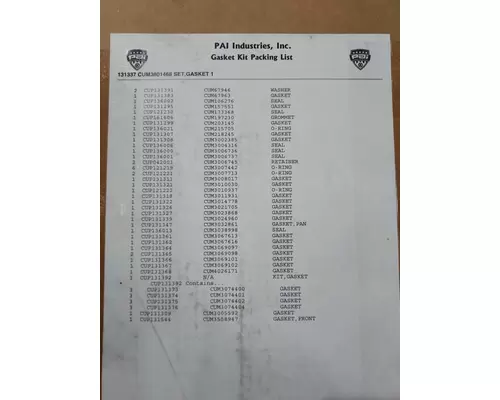 CUMMINS Big Cam 855 Engine Parts, Misc.