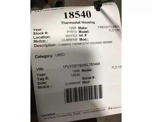 CUMMINS FLD 120 Thermostat Housing