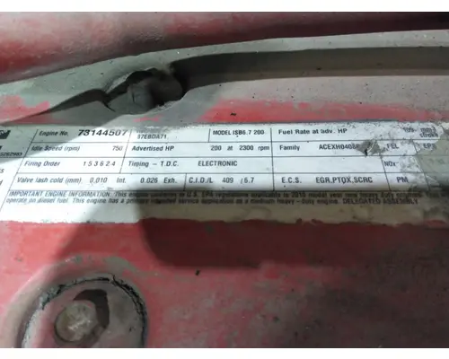 CUMMINS ISB 3070 ENGINE ASSEMBLY