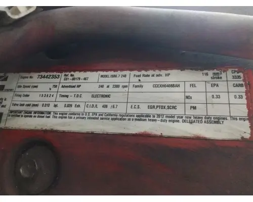 CUMMINS ISB 3335 ENGINE ASSEMBLY