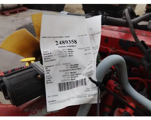 CUMMINS ISB 3389 ENGINE ASSEMBLY