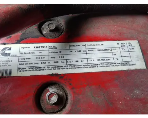 CUMMINS ISB 3610 ENGINE ASSEMBLY