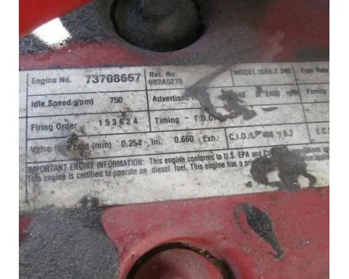 CUMMINS ISB 3610 ENGINE ASSEMBLY