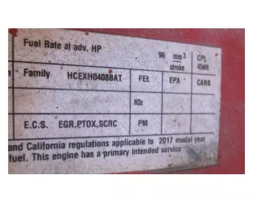 CUMMINS ISB 4569 ENGINE ASSEMBLY