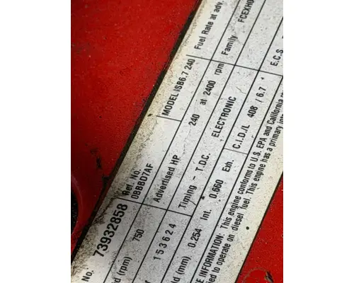 CUMMINS ISB 6.7 240 Engine Assembly