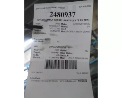 CUMMINS ISB-CR-6.7 (REAR GEAR) DPF ASSEMBLY (DIESEL PARTICULATE FILTER)