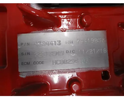 CUMMINS ISB-CR-6.7 (REAR GEAR) ENGINE CONTROL MODULE (ECM)