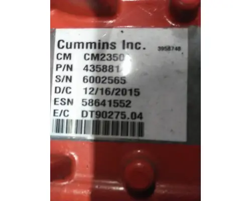 CUMMINS ISB-CR-6.7 ENGINE CONTROL MODULE (ECM)