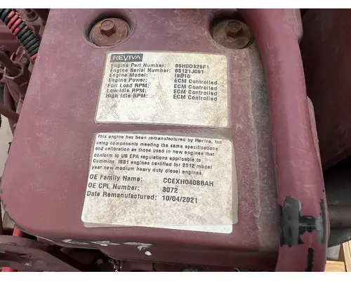 CUMMINS ISB6.7 Engine Assembly