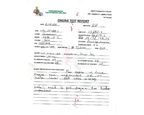 CUMMINS ISB6.7 Engine Assembly