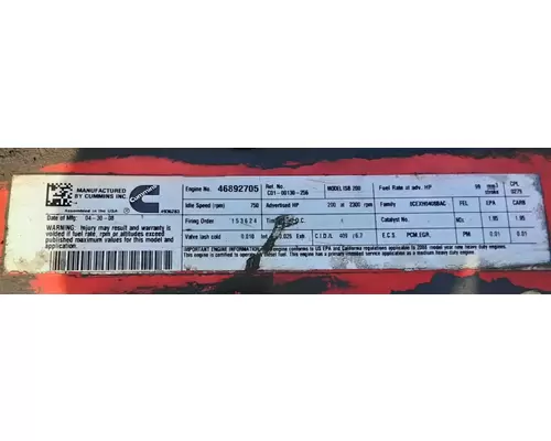 CUMMINS ISB6.7 Engine Assembly