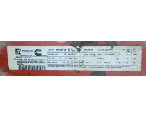 CUMMINS ISB6.7 Engine Assembly