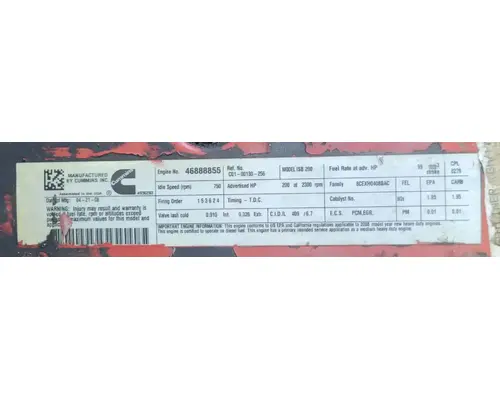 CUMMINS ISB6.7 Engine Assembly