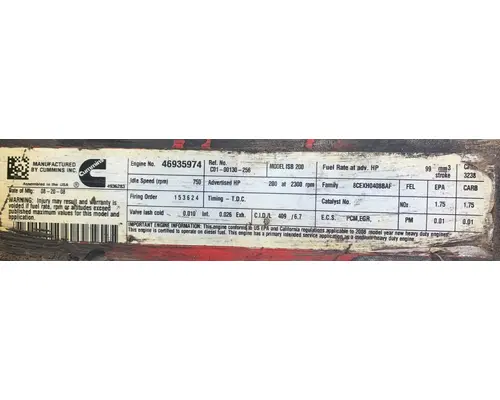 CUMMINS ISB6.7 Engine Assembly