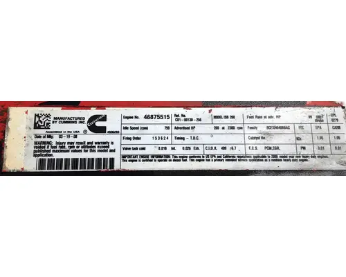 CUMMINS ISB6.7 Engine Assembly