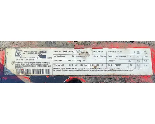 CUMMINS ISB6.7 Engine Assembly
