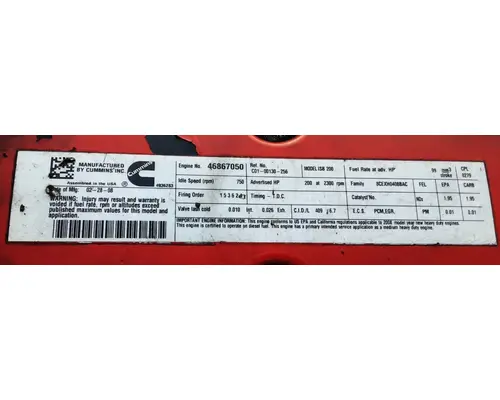 CUMMINS ISB6.7 Engine Assembly