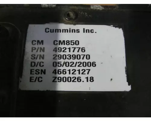 CUMMINS ISB Electronic Engine Control Module