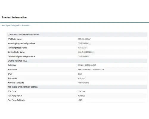 CUMMINS ISB Engine Assembly