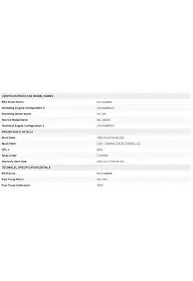CUMMINS ISC8.3 ENGINE ASSEMBLY
