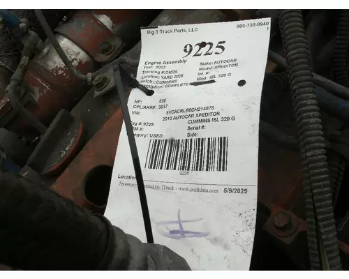 CUMMINS ISL 320 G Engine Assembly
