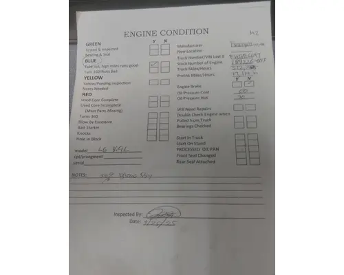 CUMMINS ISL 3664 ENGINE ASSEMBLY