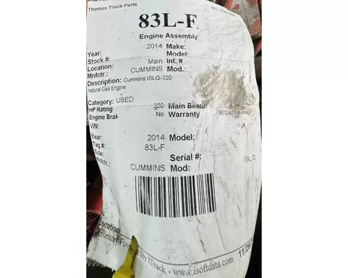 CUMMINS ISL G Engine Assembly