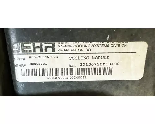 CUMMINS ISL9 Cooling Assy. (Rad., Cond., ATAAC)
