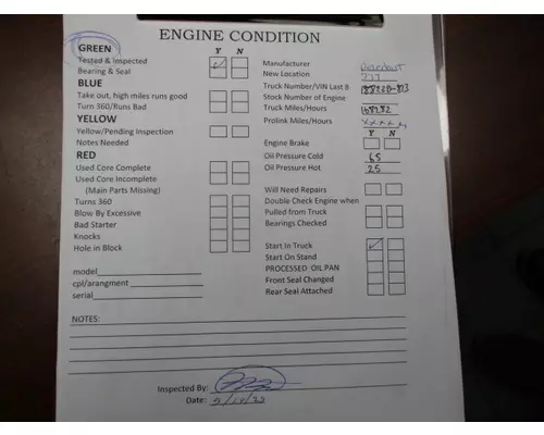 CUMMINS ISLG 3517 ENGINE ASSEMBLY